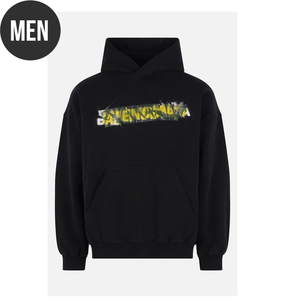 Sweat à capuche Mesdy Spray en jersey - Noir