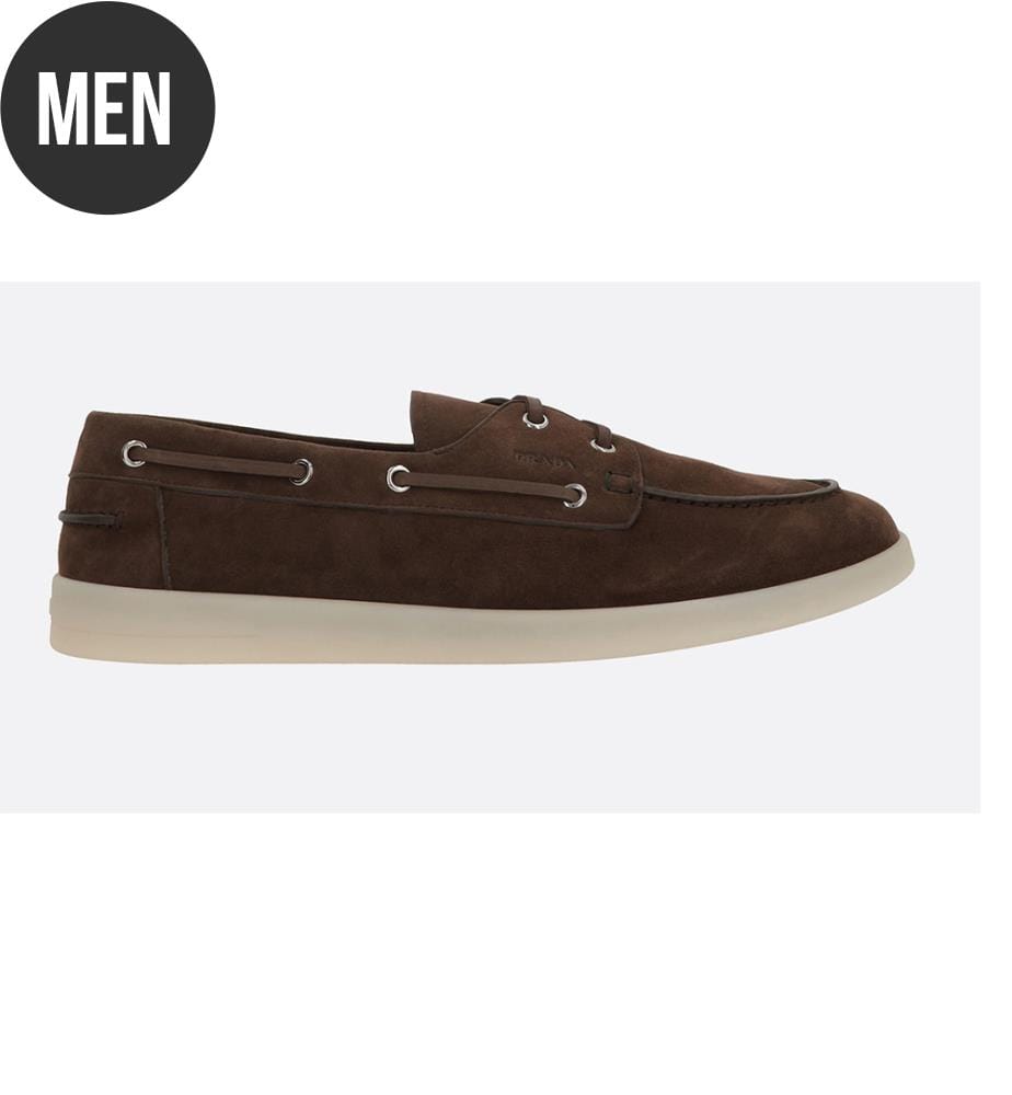 Chaussures bateau en daim - Marron foncé