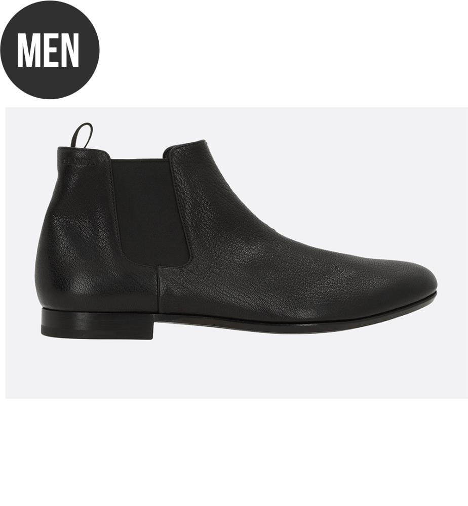 Bottes Chelsea en cuir Lux - Noir