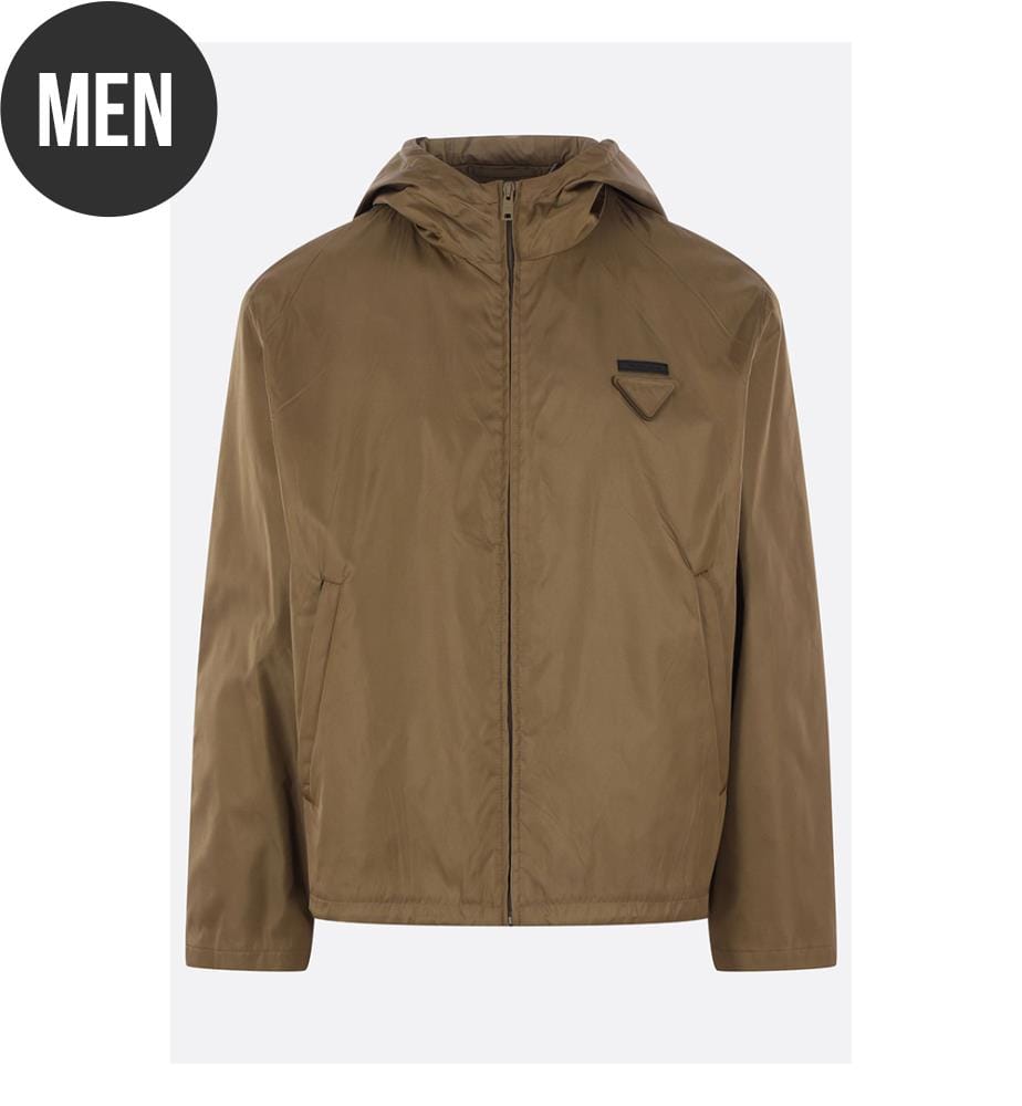 Veste coupe-vent en Re-Nylon - Olive