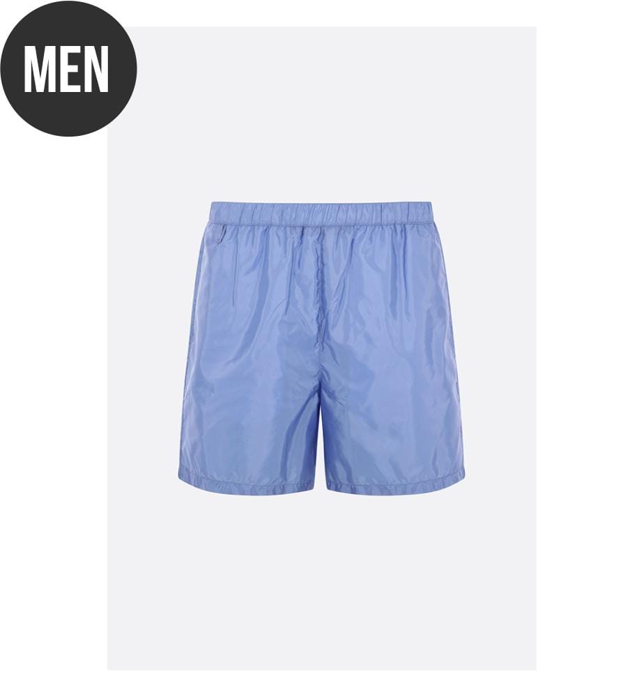 Short de bain en Re-Nylon - Bleu clair et Rouge
