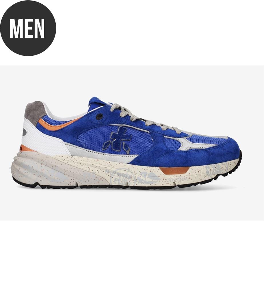 Baskets Mase - Blanc et Bleu cobalt