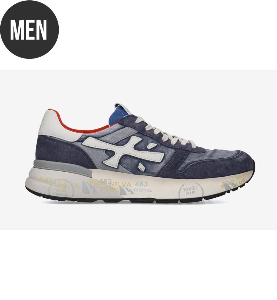 Baskets Mick - Bleu, Gris et Blanc