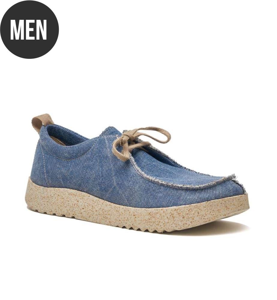  Freizeitschuhe aus Canvas mit Korksohle - Blau