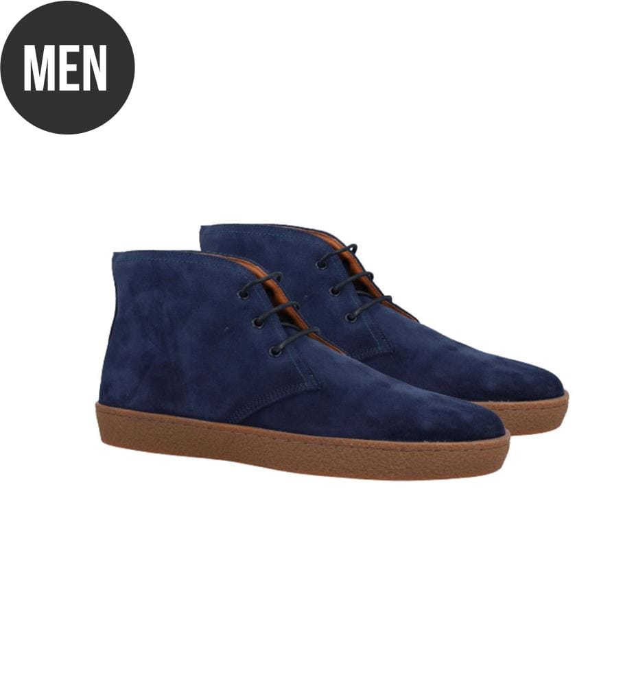 Bottes en daim bleu