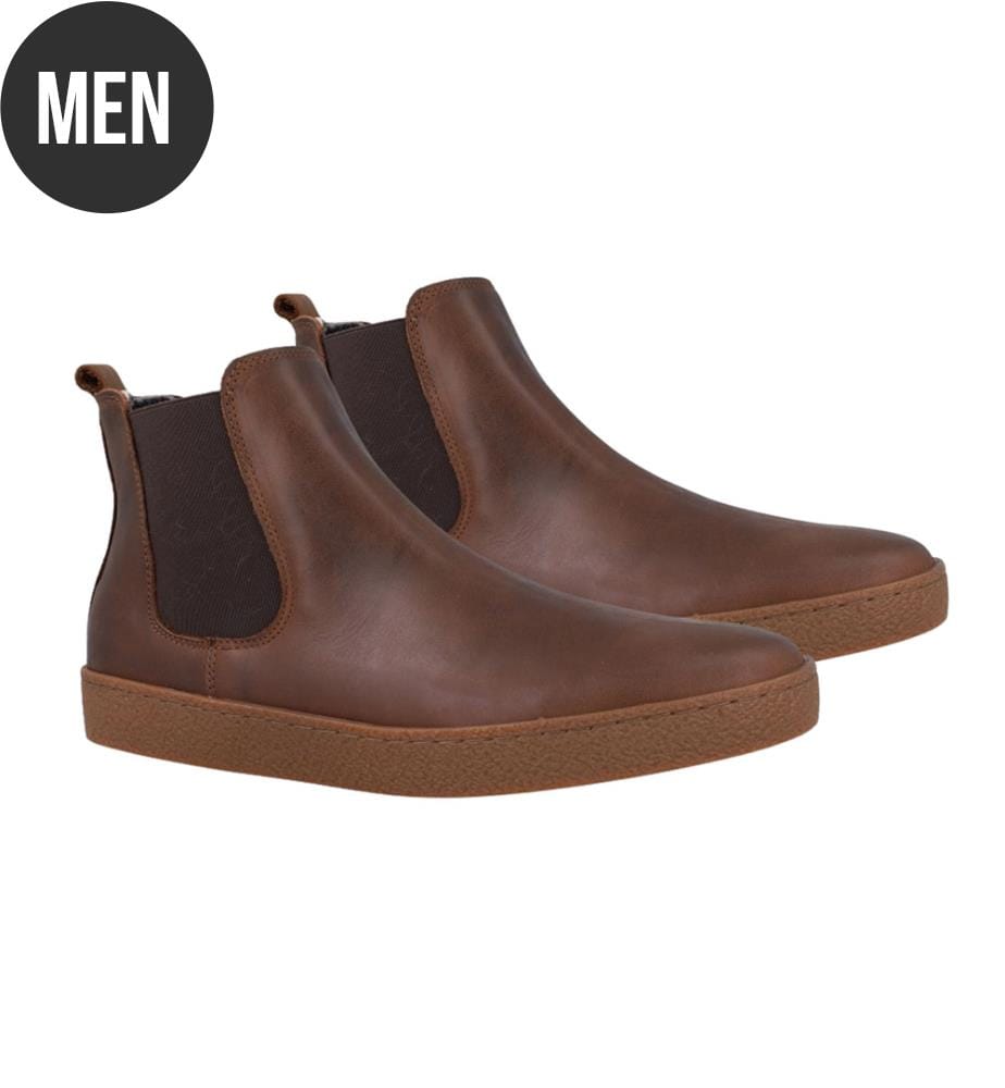 Brauner Lederstiefel