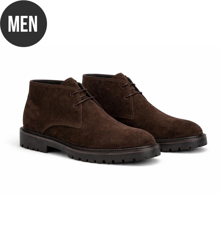 Braune Wildlederstiefel