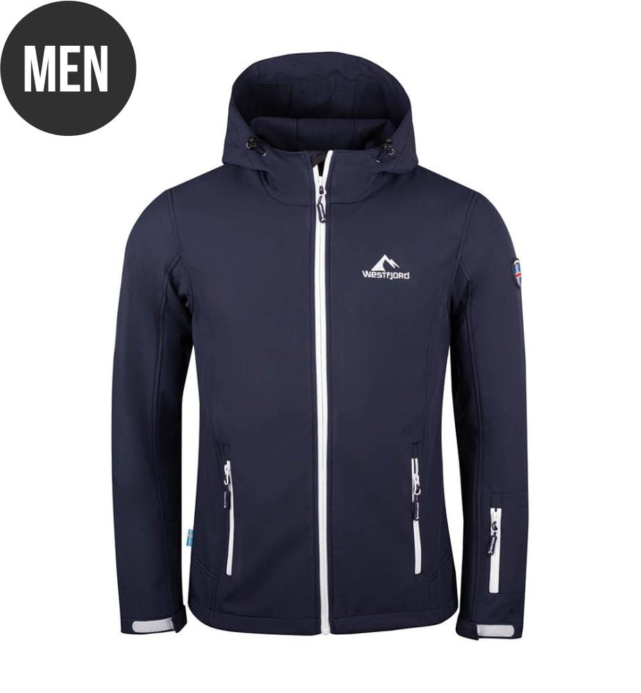Softshelljacke Hverfjall - Marinblau Und Weiss