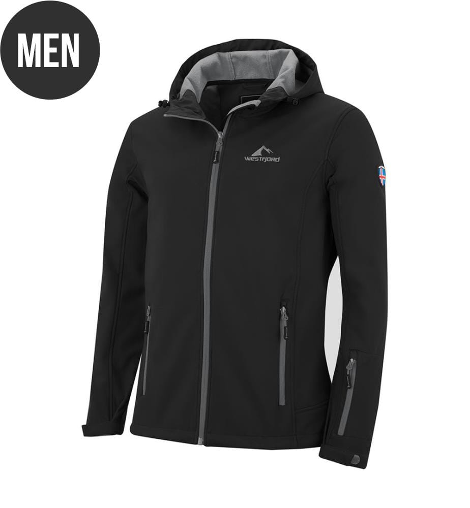 Softshelljacke Hverfjall - Schwarz
