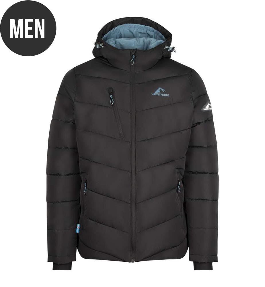 Wasserabweisende Isolierte Jacke - Schwarz & Blau