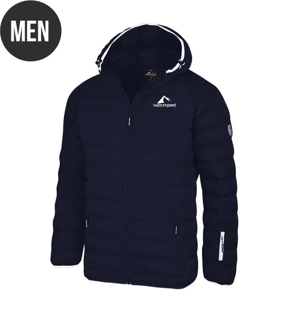 Steppjacke Snaefell - Marinblau Und Weiss