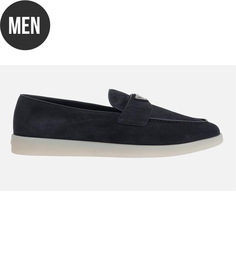 Mocassins en daim - Bleu marine