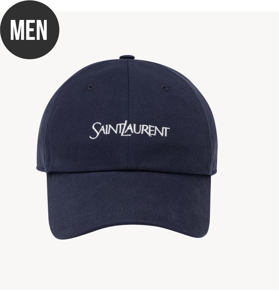 Cappellino SAINT LAURENT in cotone - Blu