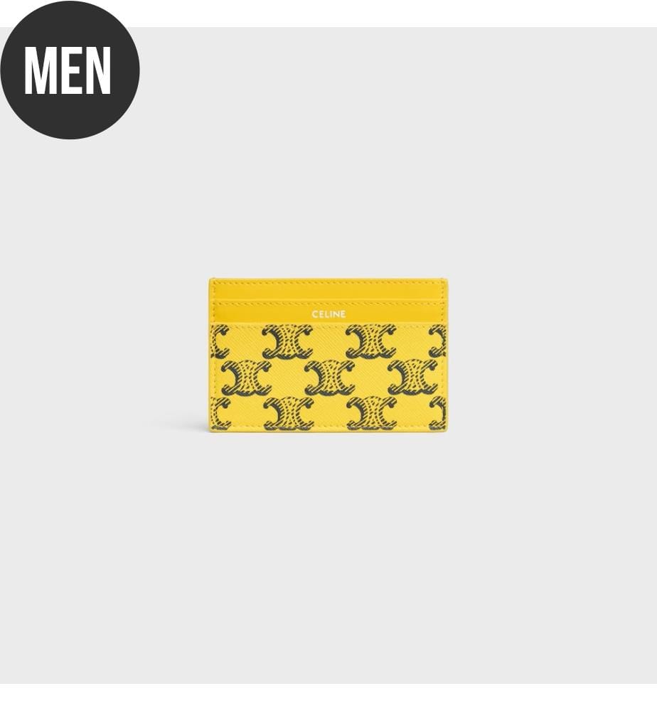 Kartenetui „Triomphe“ aus Triomphe-Canvas – Ultra Yellow