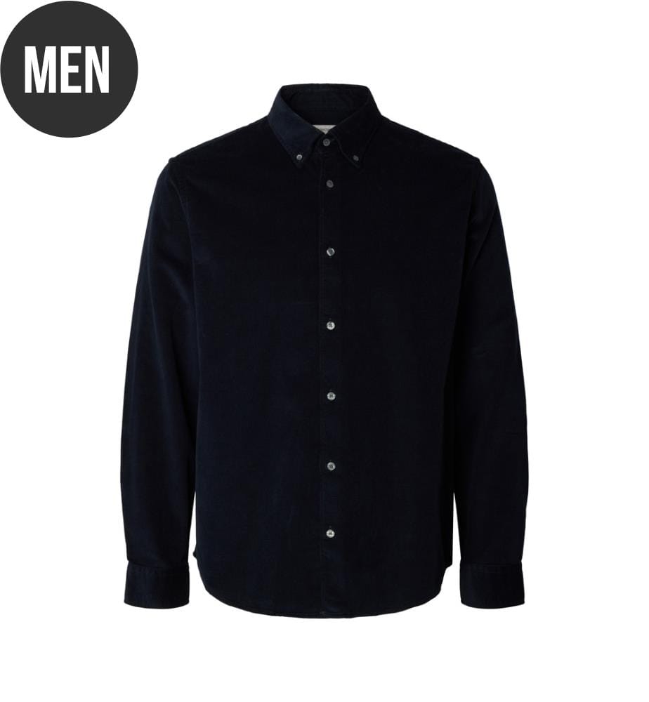 Hemd aus Cord – Himmelblau