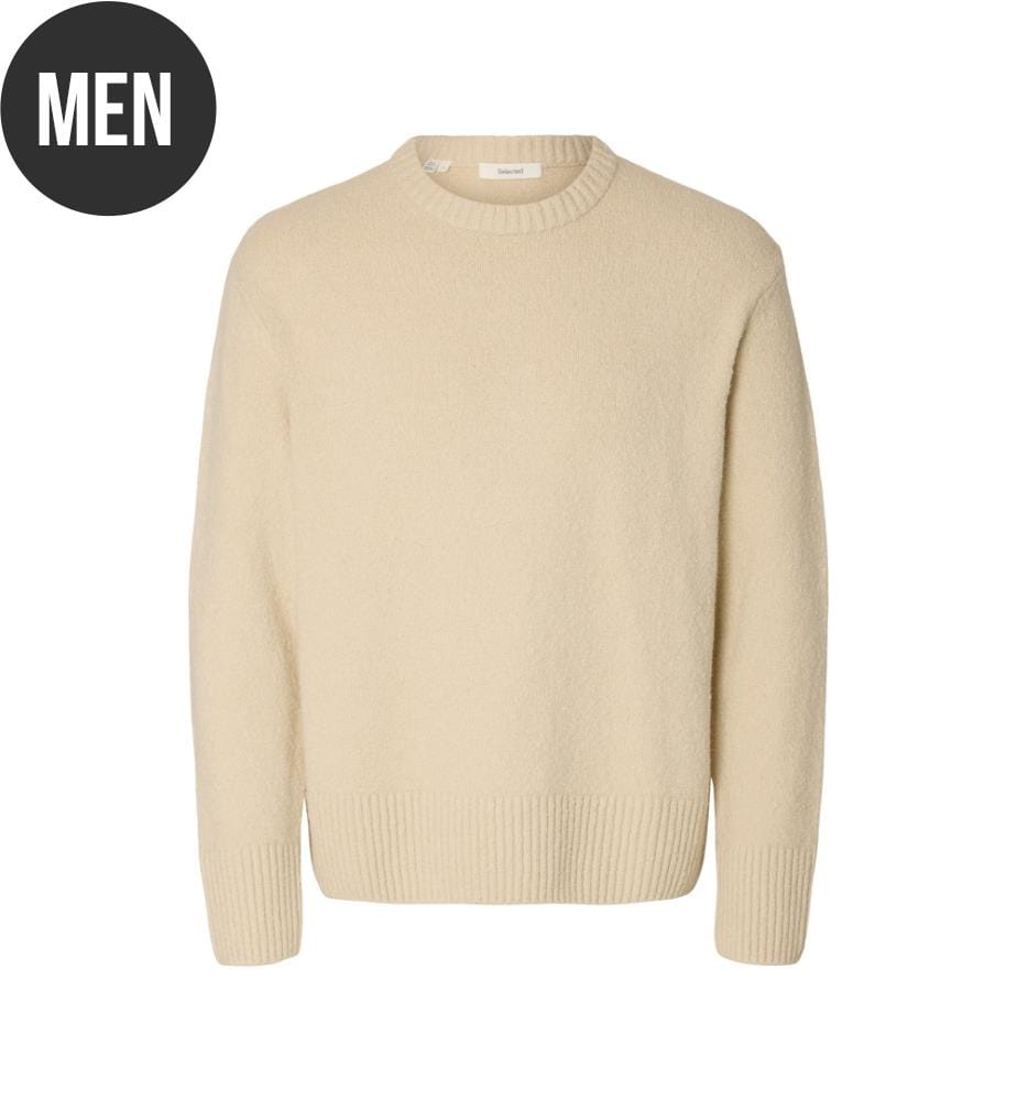 Pull col rond - Beige avoine