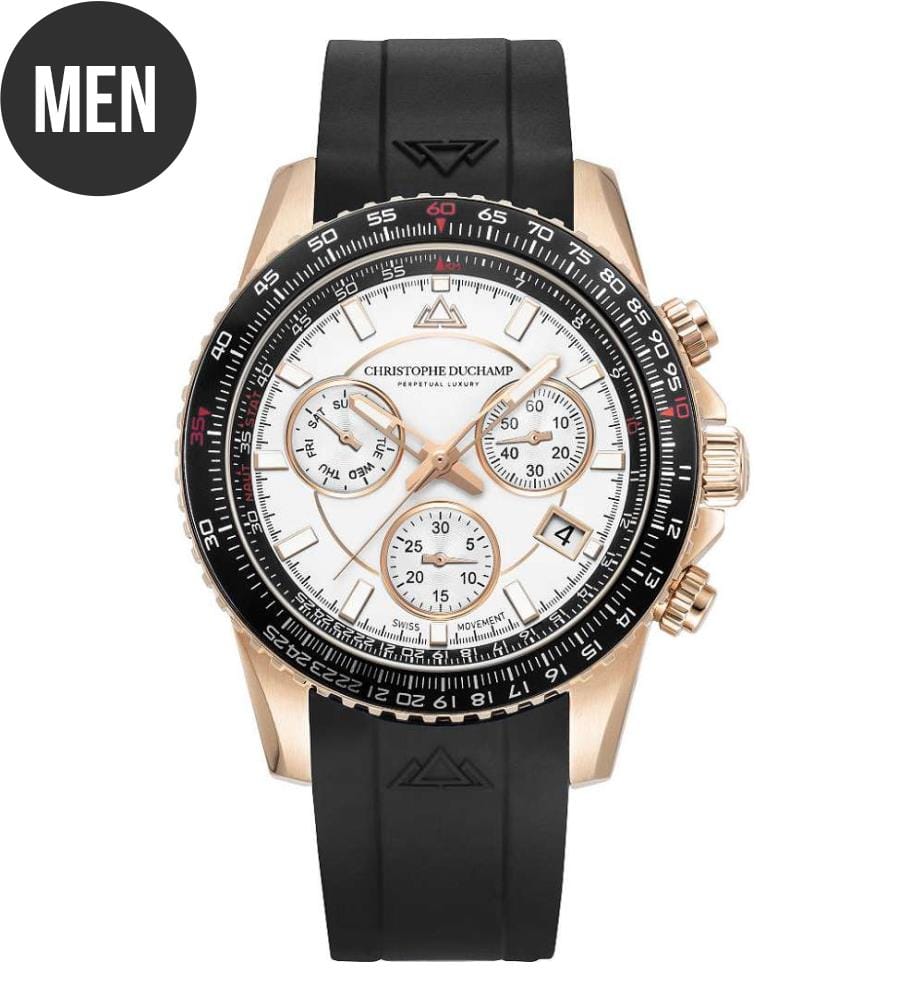 Montre à Quartz Velocite V2 Chrono - Or Rose & Vert - 44 mm