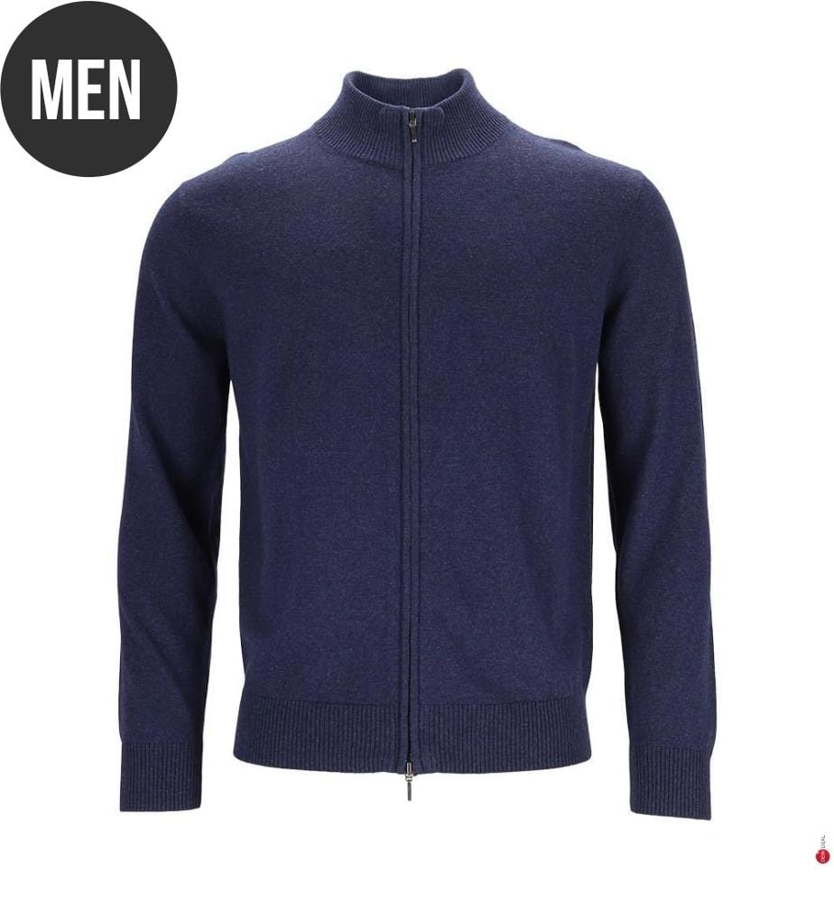 Strickjacke mit Reissverschluss – Marineblau