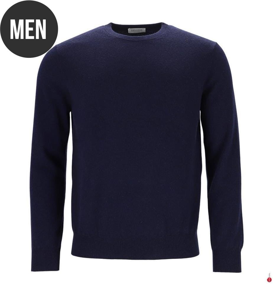 Pullover mit Rundhalsausschnitt – Marineblau