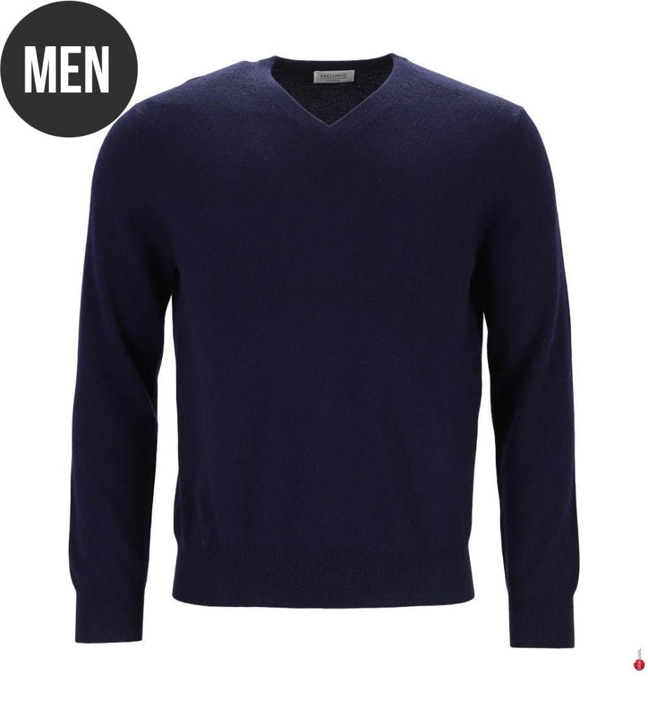 Pullover mit V-Ausschnitt – Marineblau