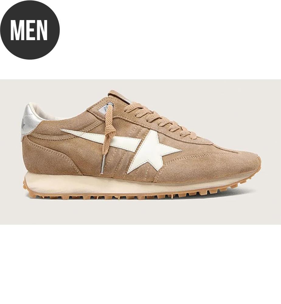 Baskets Marathon homme - Tabac, écru, argent