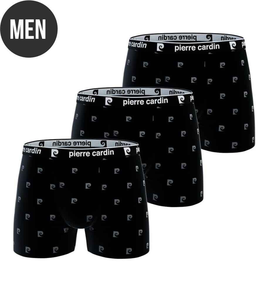 3er-Pack Boxershorts - Schwarz & Grau