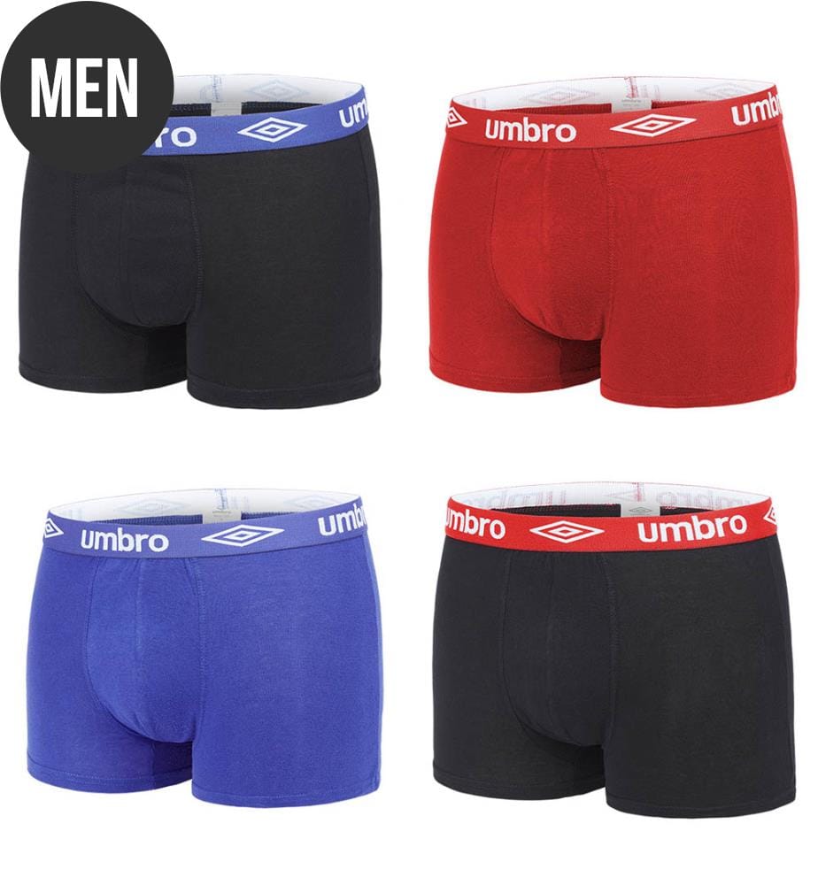4er-Set Boxershorts Classic - Schwarz & Blau & Rot