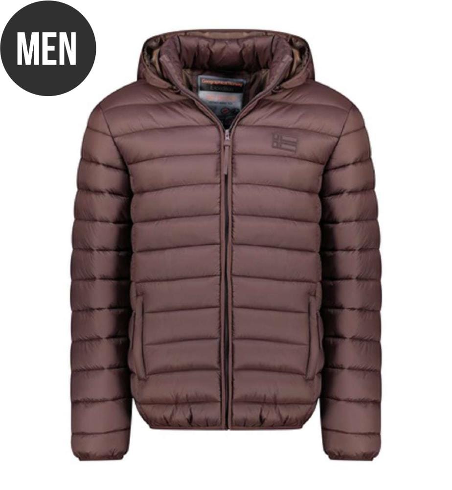 Blouson Amichoko à capuche amovible pour homme - Dark-Brown