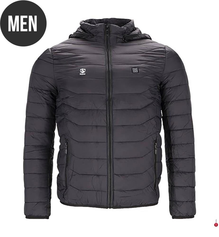 Beheizbare Daunenjacke – Schwarz