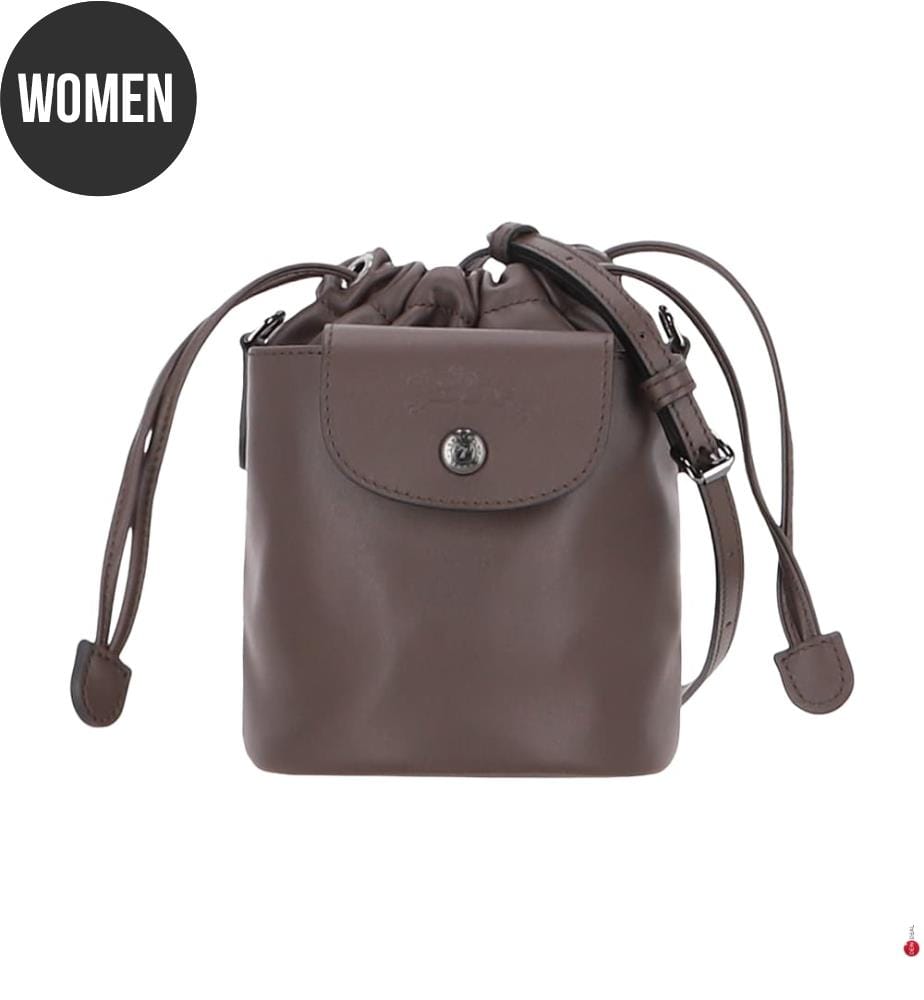 XS Le Pliage Xtra Leather bucket bag - Moka