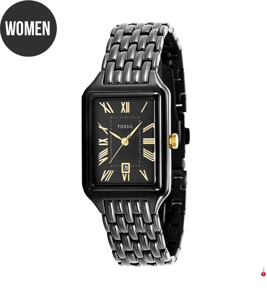 Montre Raquel Mouvement À 3 Aiguilles Acier Inoxydable - Noire