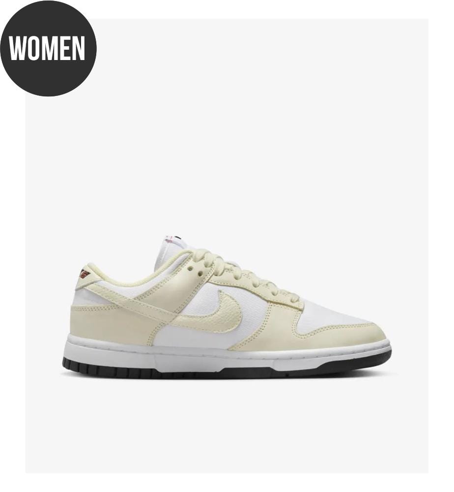 Sneaker Dunk Low - Weiss und Gelb