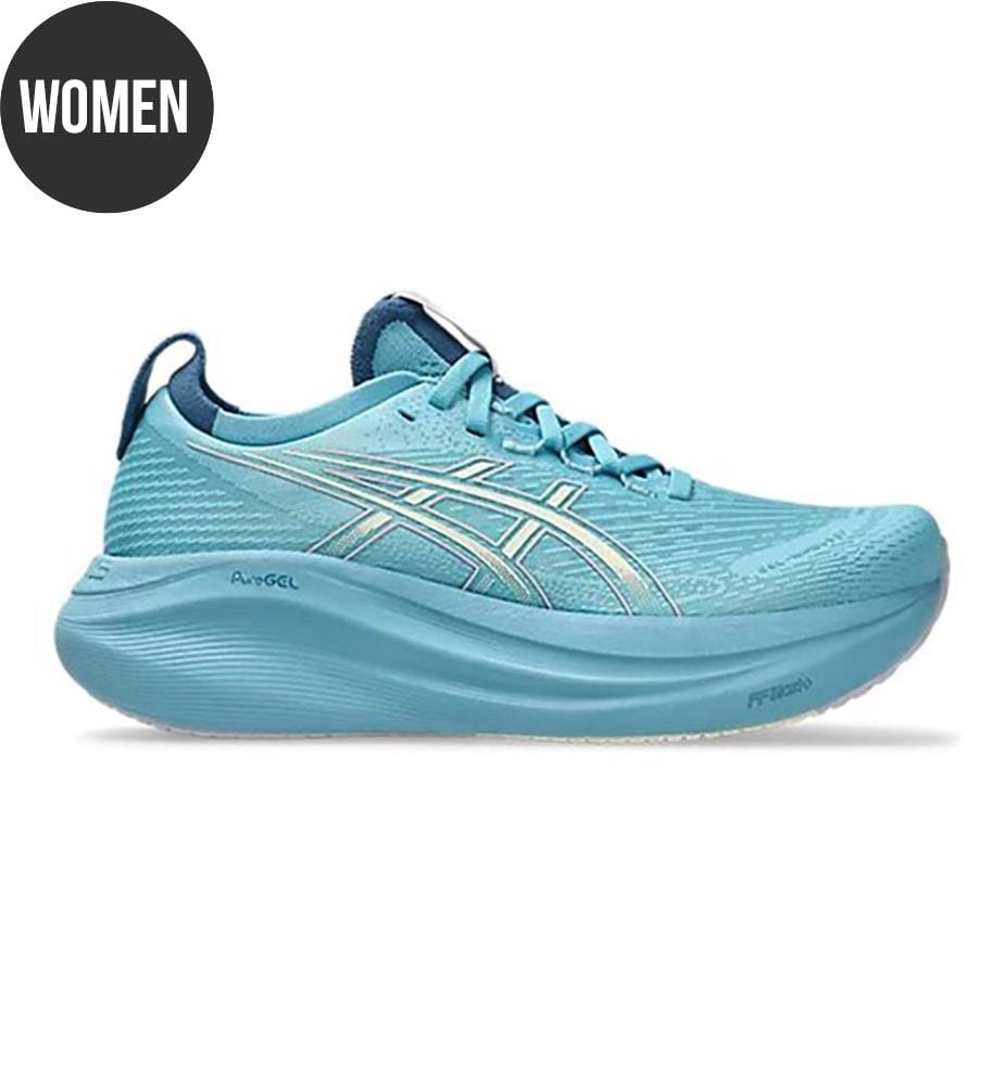 Chaussures de course GEL-NIMBUS 27 - Eau calme & Crème