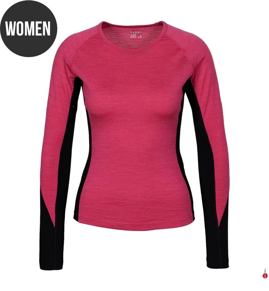 Langarmshirt 210 Rundhalsausschnitt - Rosa