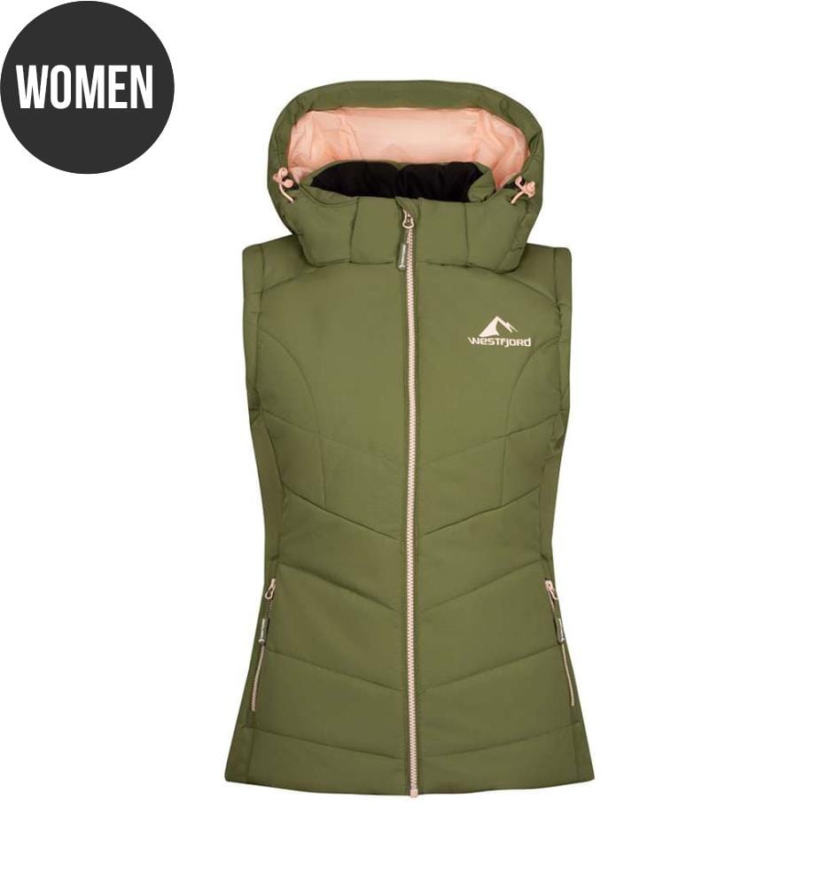 Xt-Weste Krafla Xt - Dunkel, Olive, Pfirsich