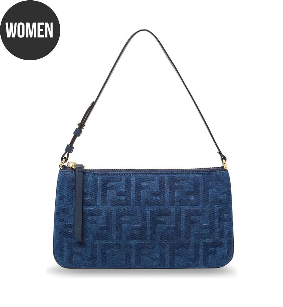 Pochette À Baguette Plate - Blau