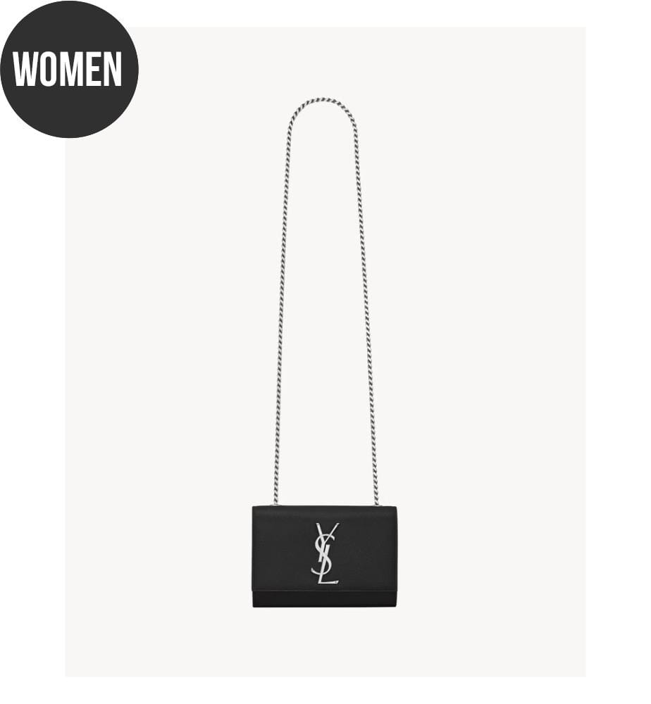Kate Small Bag aus geprägtem, genarbtem Leder - Schwarz