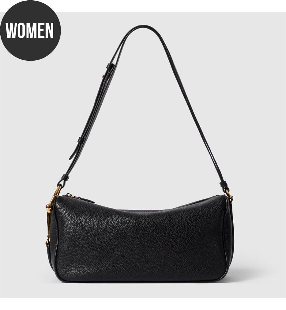 Half Horsebit Medium Schultertasche - Schwarz