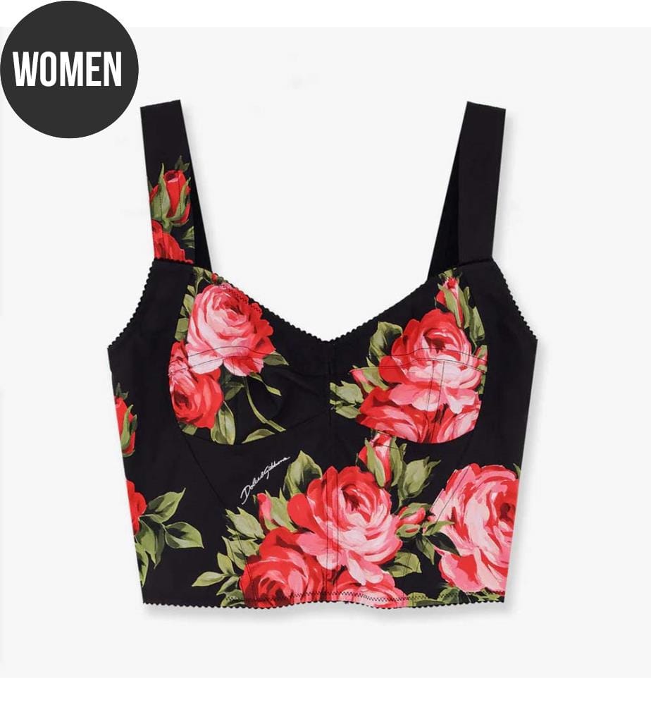 Bustier-Top aus Baumwollmischgewebe - Schwarz