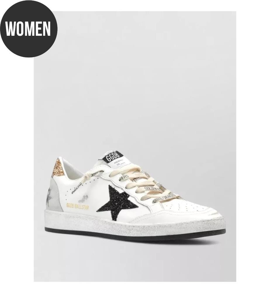 Baskets Ball Star - Blanc Noir Or Glace