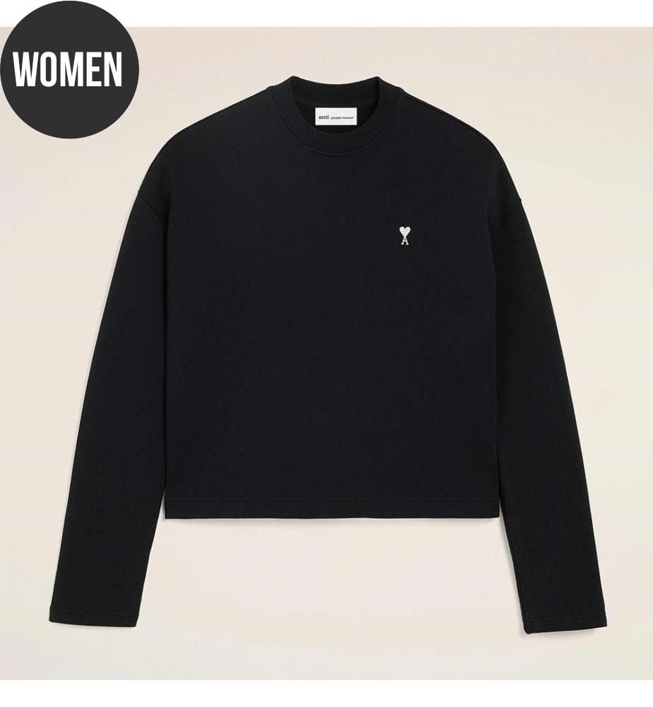 Sweatshirt "Herzfreund" - Schwarz, Weiss und Creme
