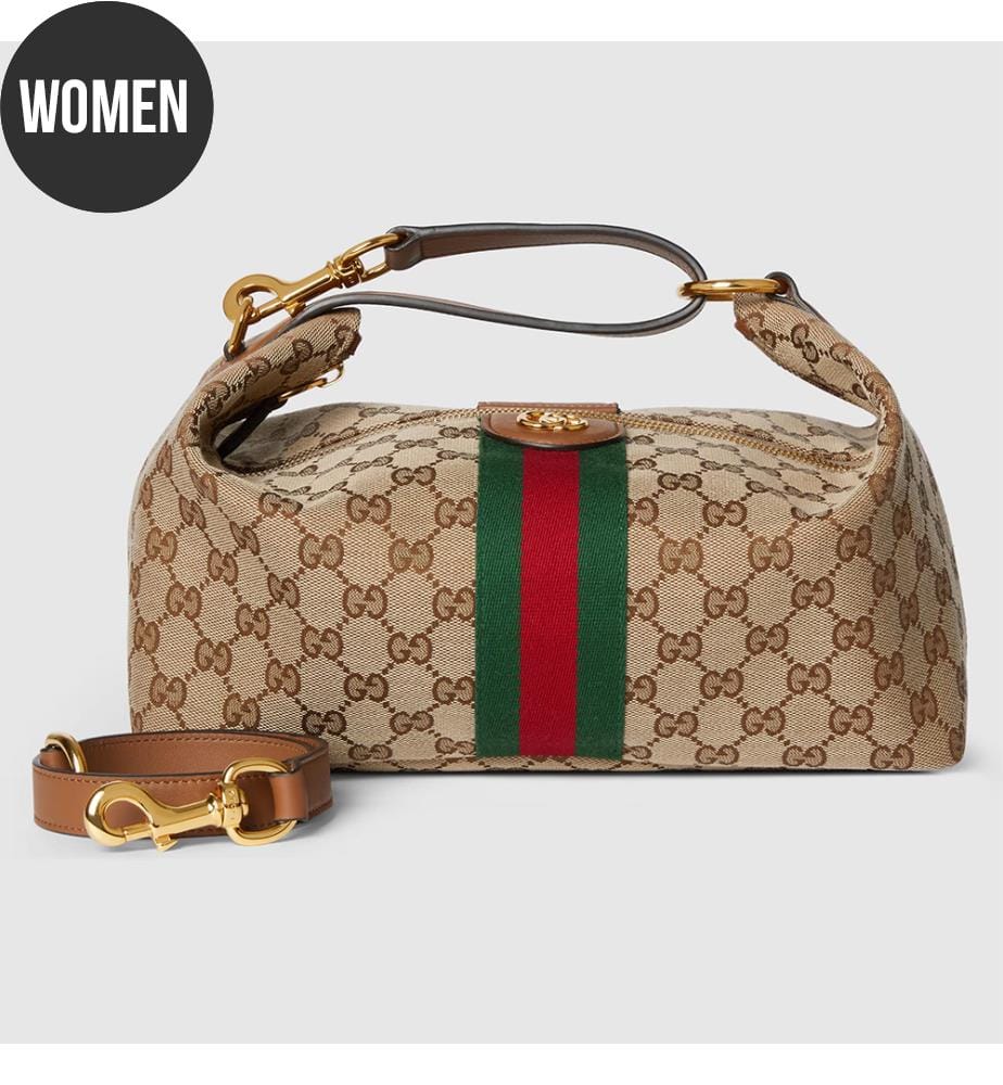 Vanity Medium Top Handle Bag - Beige et Brun