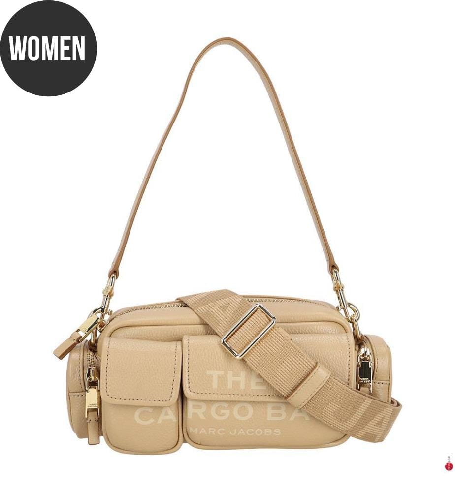 The Leather Cargo Bag - Beige