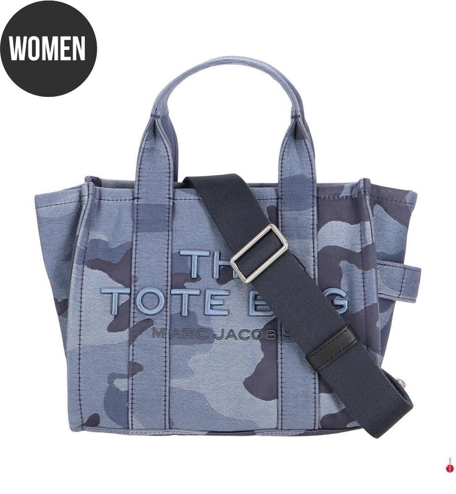 The Camo Jacquard Small Tote Bag - Blue Multi