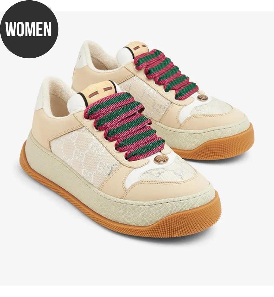 Screener GG Sneakers - White and Beige