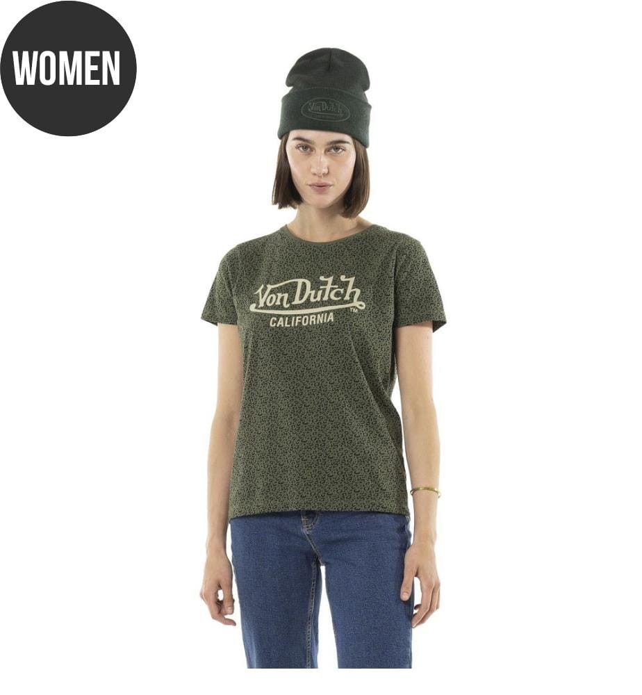 T-Shirt - Khaki, Schwarz und Beige