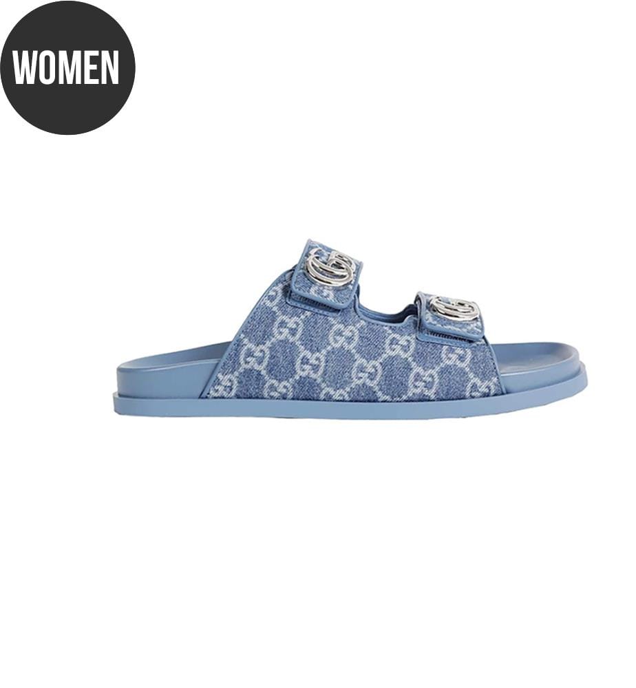 Denim-Sandalen - Mittelblau