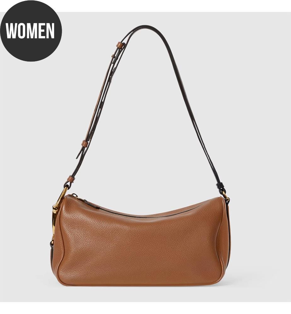 Half Horsebit Medium Schultertasche - Braun