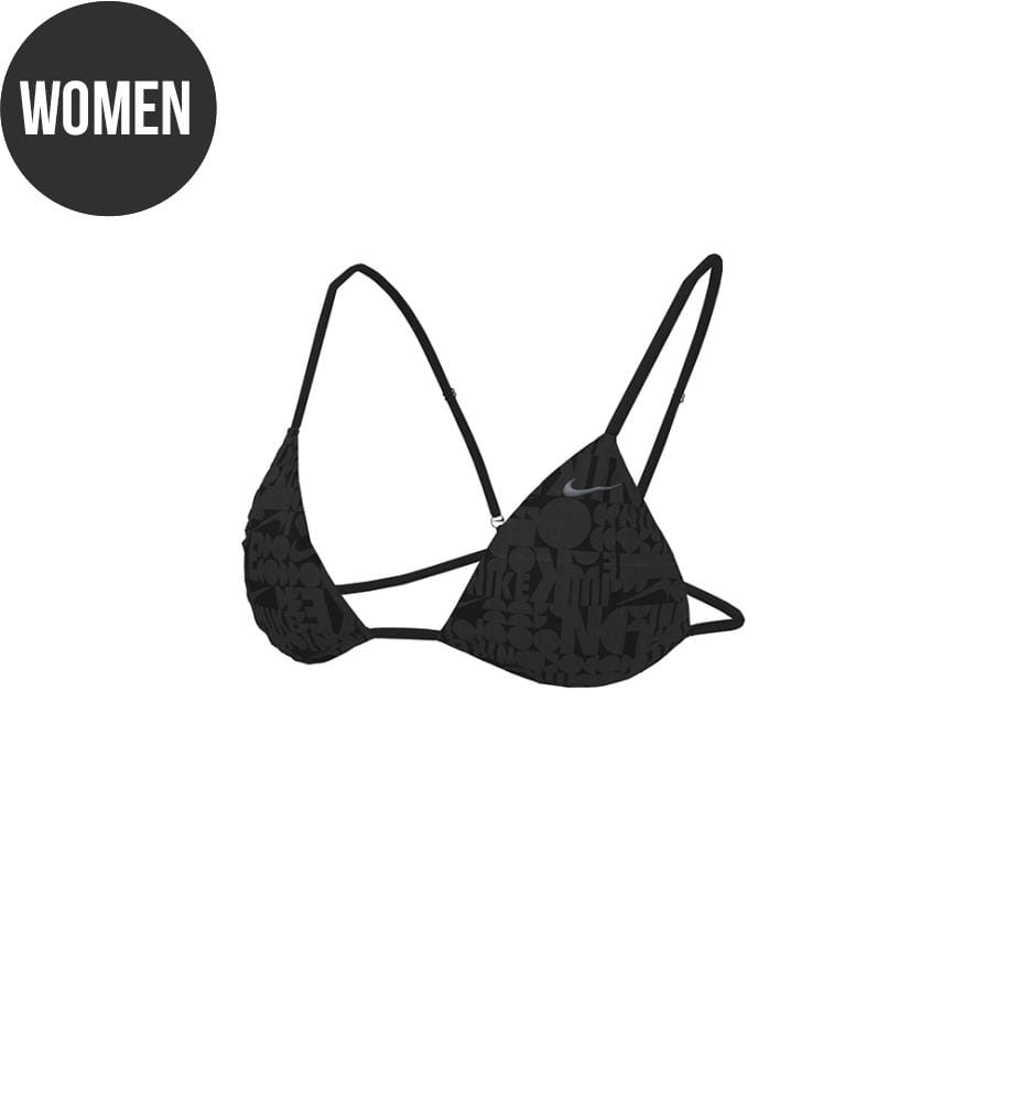 Retro Flow Bikini-Oberteil mit Schleifen - Schwarz