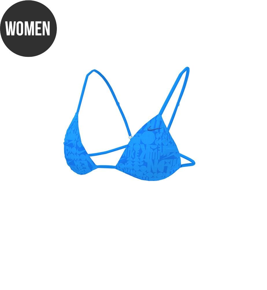 Retro Flow Bikini-Oberteil mit Bindebändern - Photo Blue